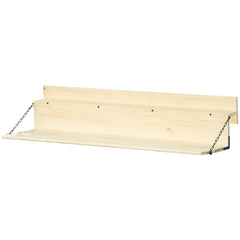 Hanging Balcony Table, Spruce Wood Foldable Railing Bar, Serving Table & Desk, Fits up to 3.9 Inches, Natural