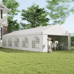 16' x 32' Large Outdoor Carport Canopy Heavy Duty Party/Wedding Tent with Removable Sidewalls - White