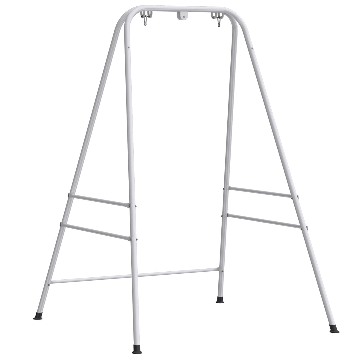 Hammock Chair Stand  Indoor and Outdoor Use with Anti-Slip Foot Pads, 2 Carabiners, White