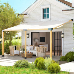 Pergola Kit, 15° Slanted Pergola Brackets w/ 4-Way/3-Way Brackets, Post Bases, Wall Mounts for 3.6" X 3.6" Lumber, Black