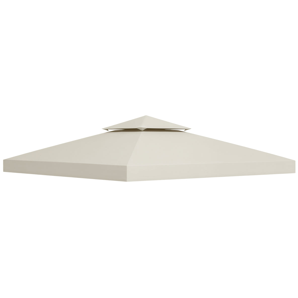 10' x 10' Gazebo Replacement Canopy 2 Tier Top UV Cover Pavilion Garden Patio Outdoor Cream White (TOP ONLY)