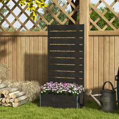 Trellis Planter for Climbing Plants, Raised Garden Bed with Trellis, Planter Box for Outdoor, 28.25" x 15" x 59", Black