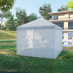 Canopy Screen Walls, Replacement Netting with 6 Service Windows and 1 Door, for 10' x 10' Canopy Tent, White