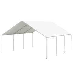 19' x 19.5' Carport, Portable Garage and Patio Canopy Tent, Anti-UV Cover for Car, Truck, Boat, Catering, Wedding
