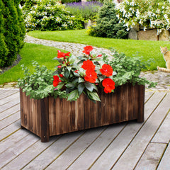 48" x 20" x 18" Raised Garden Bed, Raised Planter Box, Wooden Planter Raised Bed with Drainage Gaps & Lightweight Build