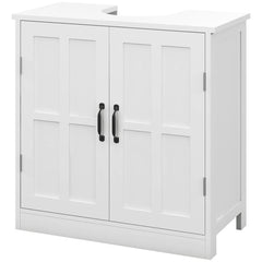 Bathroom Sink Cabinet, Pedestal Sink Cabinet with Adjustable Shelf, White