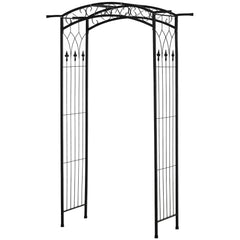 7Ft Garden Arch Arbor, Metal Arch Trellis for Climbing Vines, Garden Archway for Wedding, Bridal Party, Ceremony