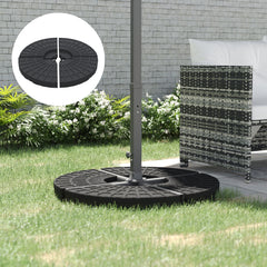 Large 4 Piece Round Fillable Weighted Offset Market Patio Umbrella Base