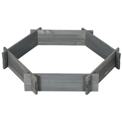 39" x 36" Screwless Raised Garden Bed, Hexagon Planter Box for Outdoor Plants, Vegetables, Flowers, Herbs, Gray