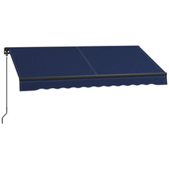 8' x 6.5' Retractable Awning, 280gsm UV Resistant Sunshade Shelter for Deck, Balcony, Yard, Blue