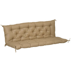 59" x 38" Tufted Bench Cushion for Outdoor Furniture, 3-Seater Replacement for Swing Chair, Patio Sofa/Couch, Khaki