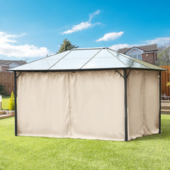 9.84' x 13.1' Gazebo Sidewall Set with Hooks/C-Rings, Beige