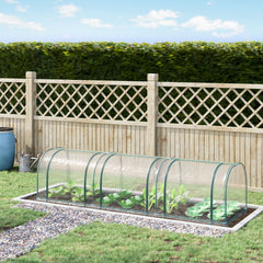 11.5' L x 3.25' W x 2.5' H Plastic Metal Tunnel Garden Greenhouse Kit