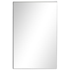 Wall Mounted Bathroom Medicine Cabinet Mirrored Cabinet with Hinged Door 3-Tier Storage Shelves Silver