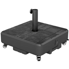 Patio Umbrella Base Outdoor Umbrella Stand with Wheels for 1.5"/1.9" Poles